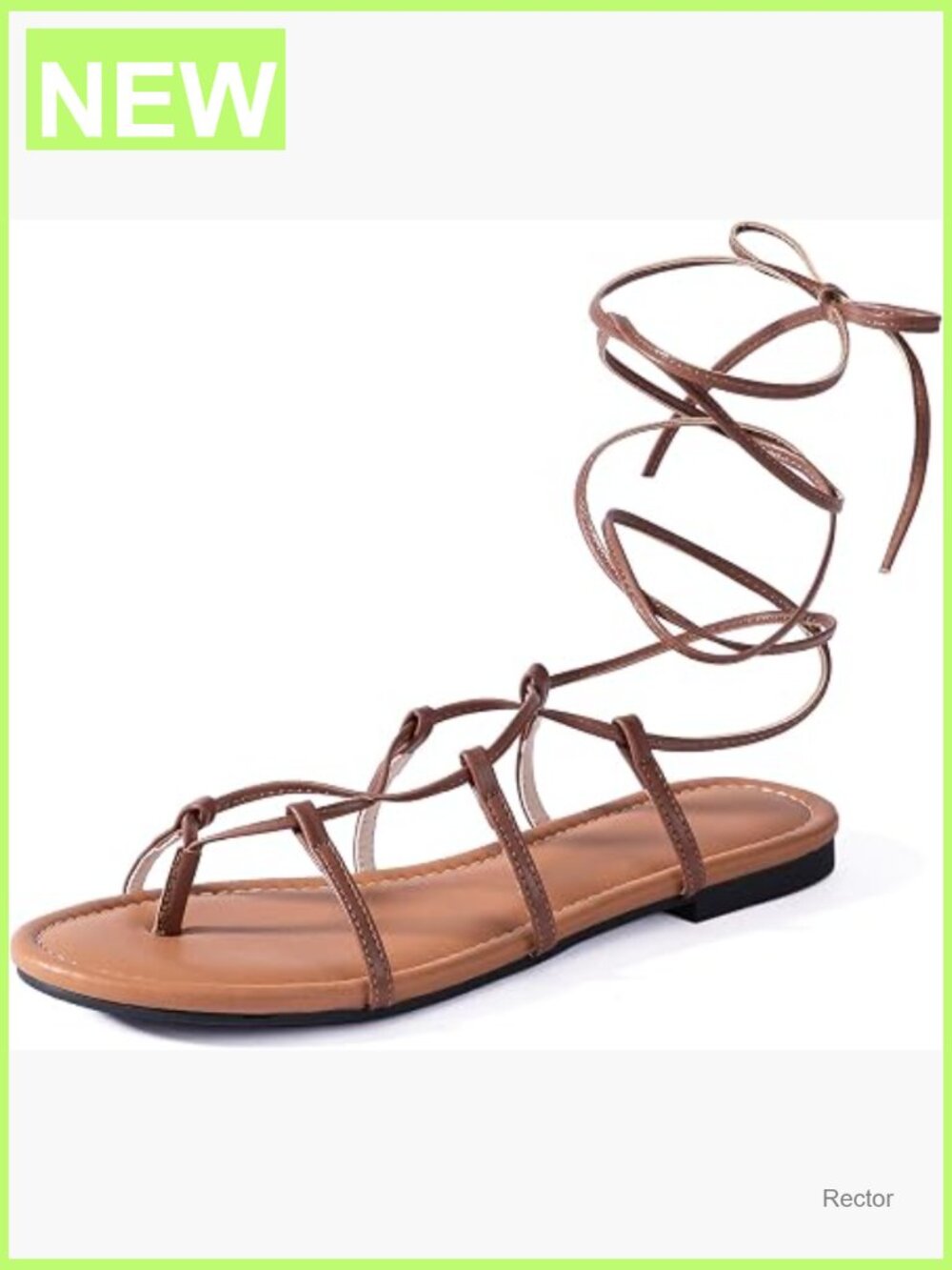 Ladies Gladiator Flat Sandals Lace Up Roman Strappy Summer Cute